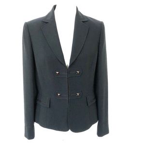 Tahari ASL Black Military Style Blazer